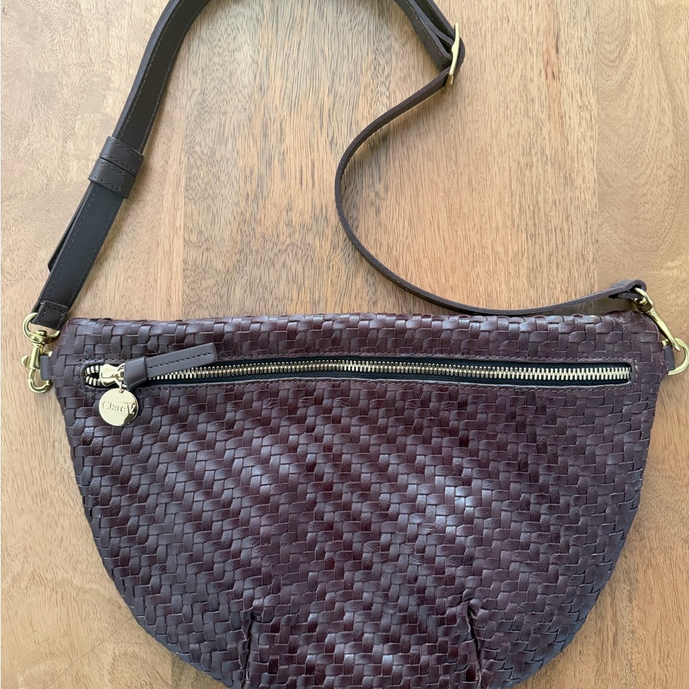 Clare V Grande Fanny in Plum